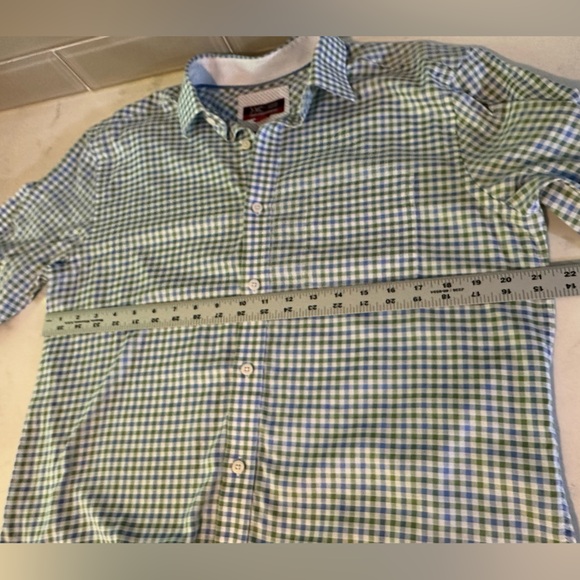 Johnston & Murphy Shirt Men's. Medium Flip cuff XC4 Extreme Comfort Check Plaid - Picture 7 of 12